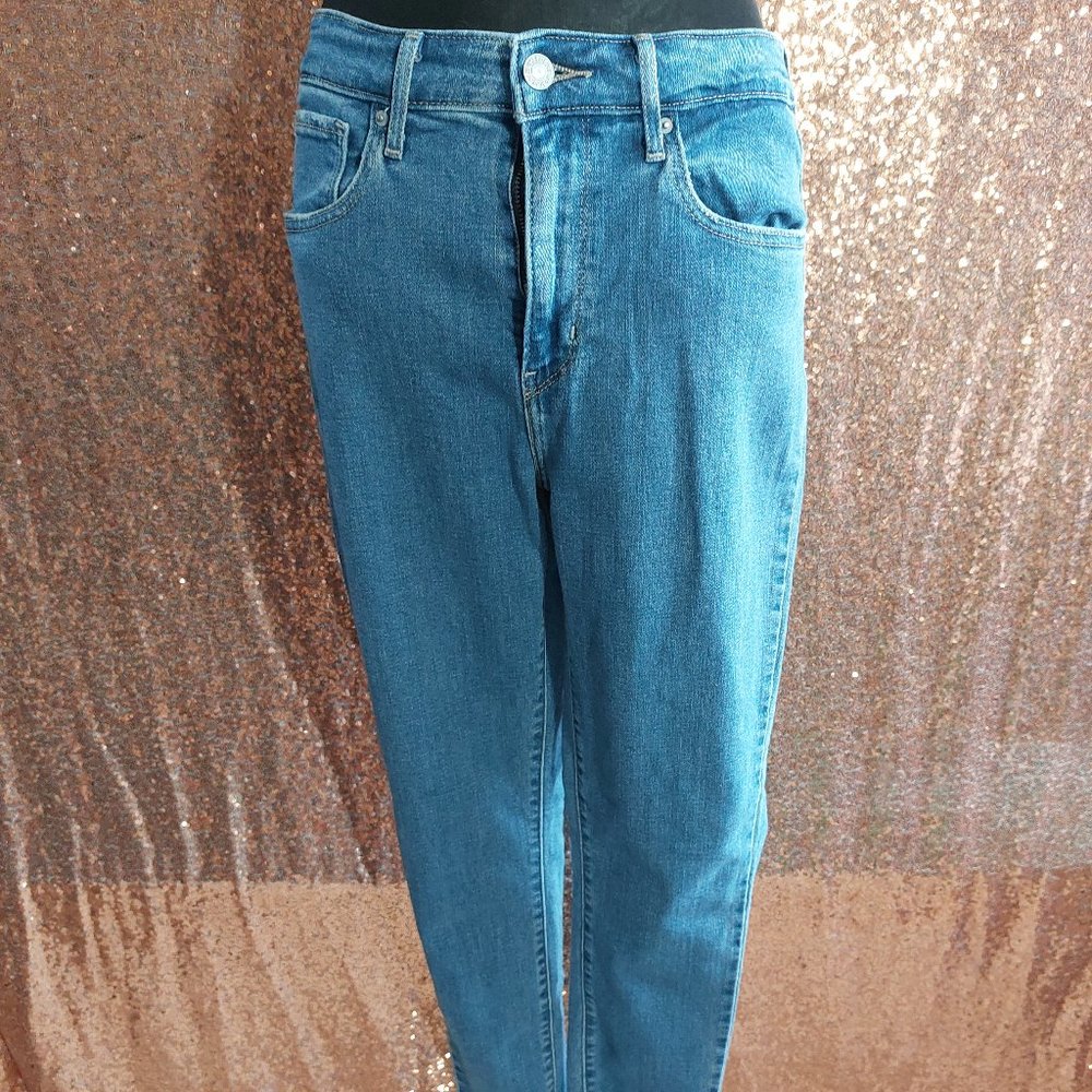 Vintage Levi's 721 Women's High Rise Skinny Distress Cropped Denim Jeans Size 30